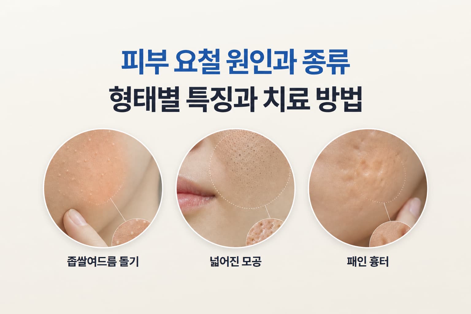 피부 요철 원인과 종류_형태별 특징과 치료 방법