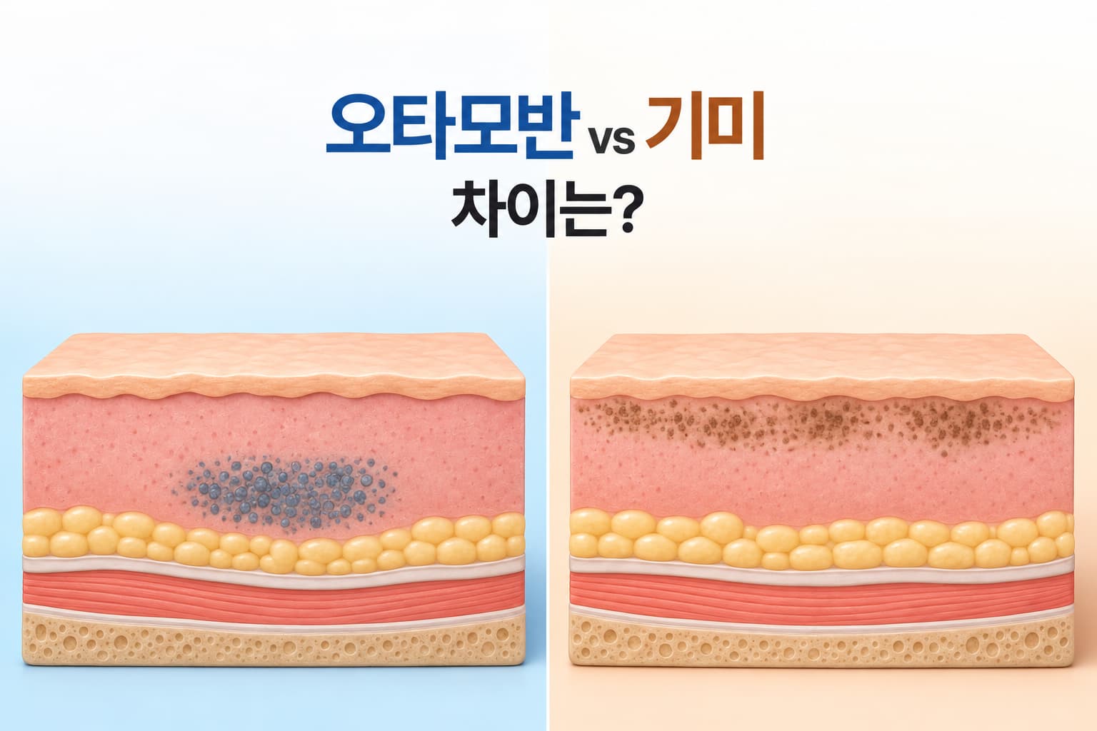 오타모반 기미 차이는_구분 방법과 레이저 치료 과정까지