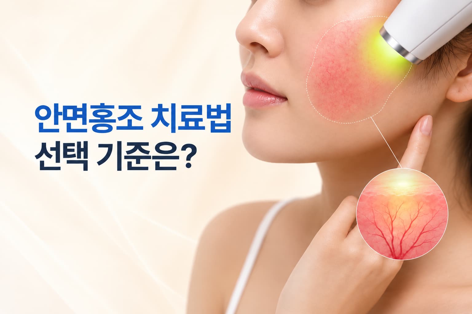 안면홍조 치료법, 홍조 양상별 선택 기준과 레이저 치료 과정